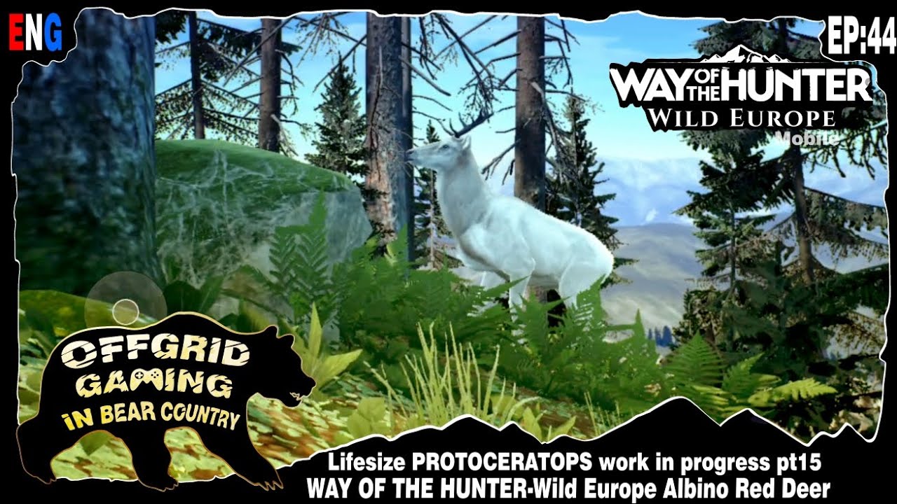 Life-size protoceratops work in progress pt15 WAY OF THE HUNTER WILD EUROPE albino red deer 
