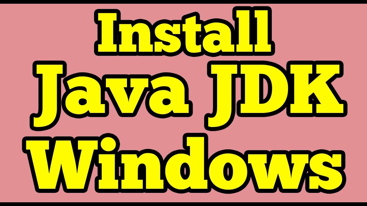 Install Java JDK 8 on windows 10