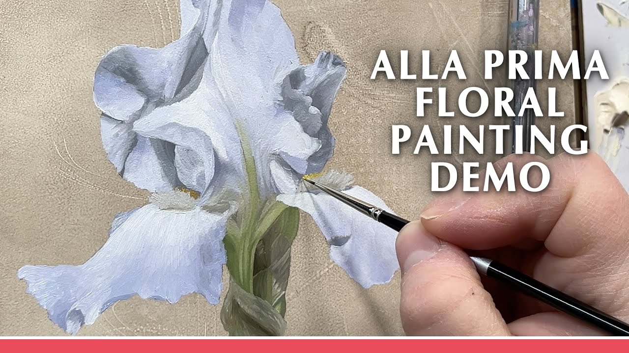 White Iris Floral - Alla Prima Oil Painting Demo