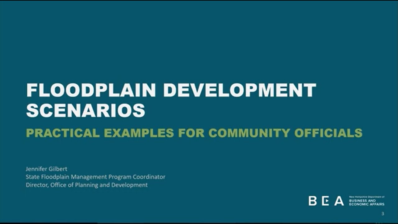 Floodplain Development Scenarios- Practical Examples for Community Officials -PLAN Webinar Recording