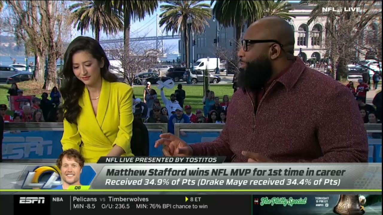 NFL LIVE | Swagu believes Drake Maye should have won the NFL MVP award over Matthew Stafford