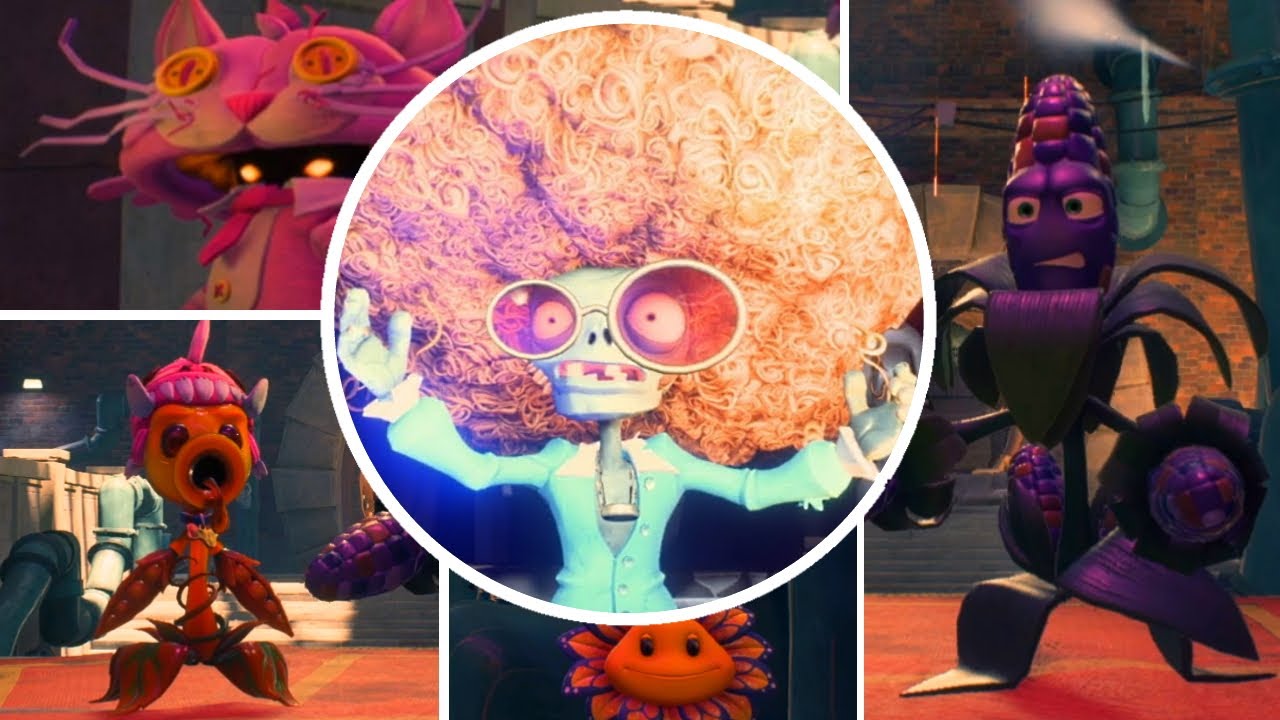 4 PLAYERS vs OLDS COOL - Plants vs Zombies Battle For Neighborville Multiplayer Boss Fight Ending