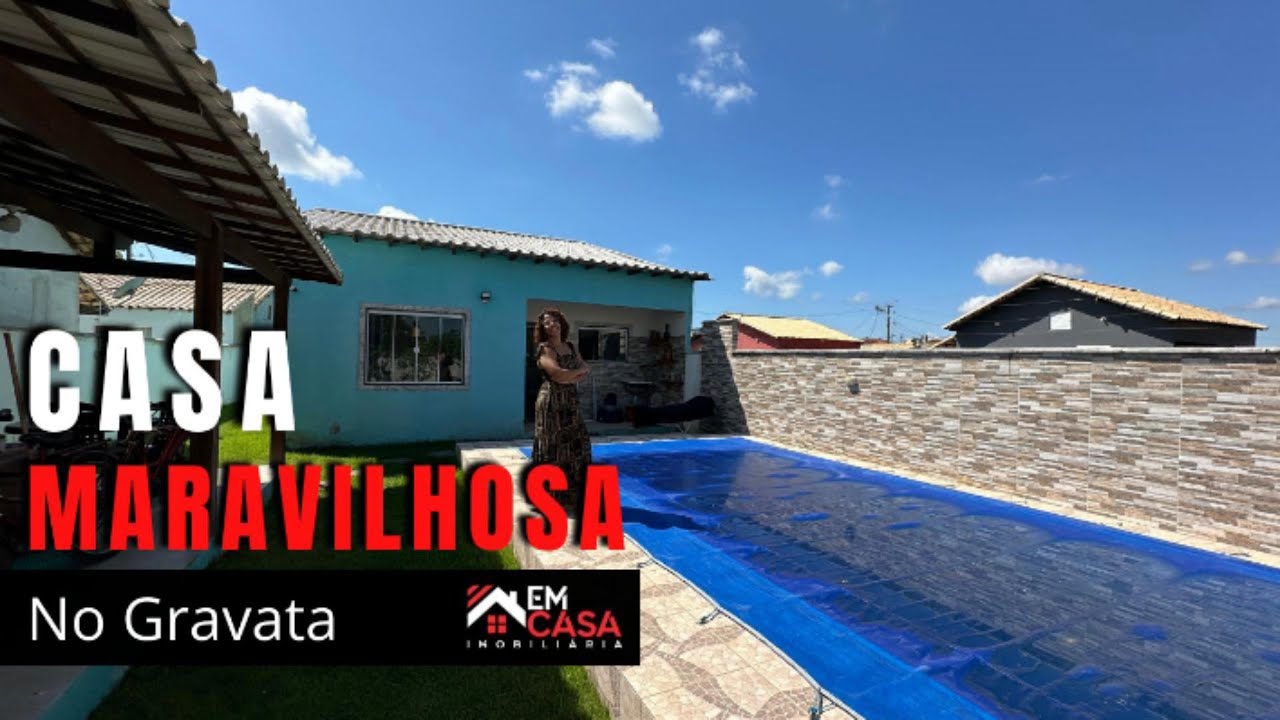 Casa 3 Quartos em lote de 500m2 no Gravata!