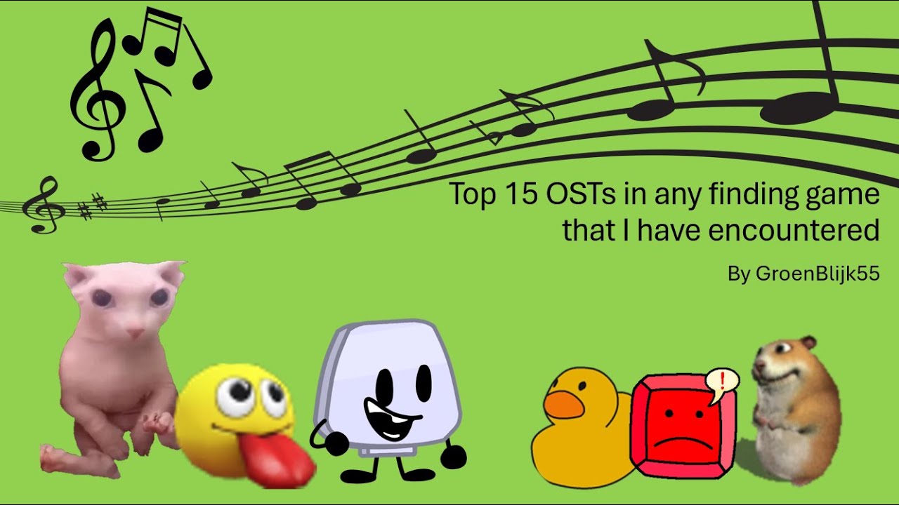 Top 15 music tracks from any finding game that I've played