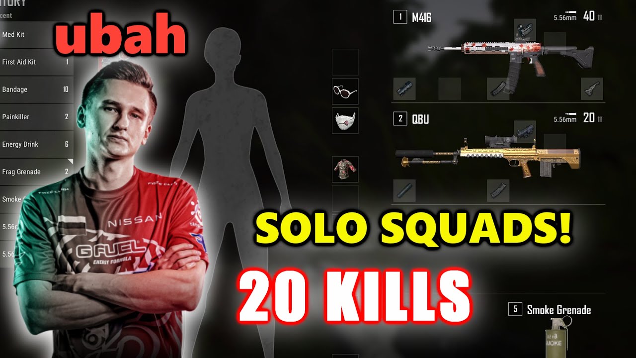 FaZe ubah - 20 KILLS - M416 + QBU - SOLO SQUADS! - PUBG