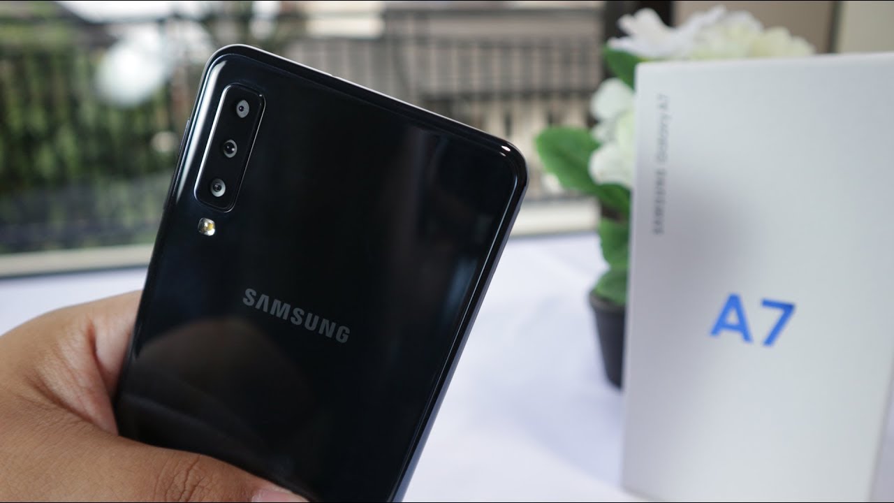Samsung Galaxy A7 (2018) Black Resmi Indonesia : Unboxing