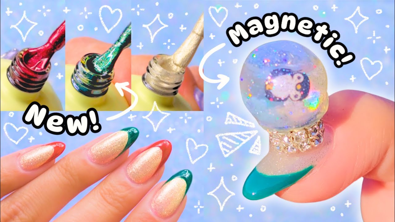 ⋆₊˚☃️ Making a SNOWGLOBE Nail Charm (that's removeable!!) ❄️˚₊⋆