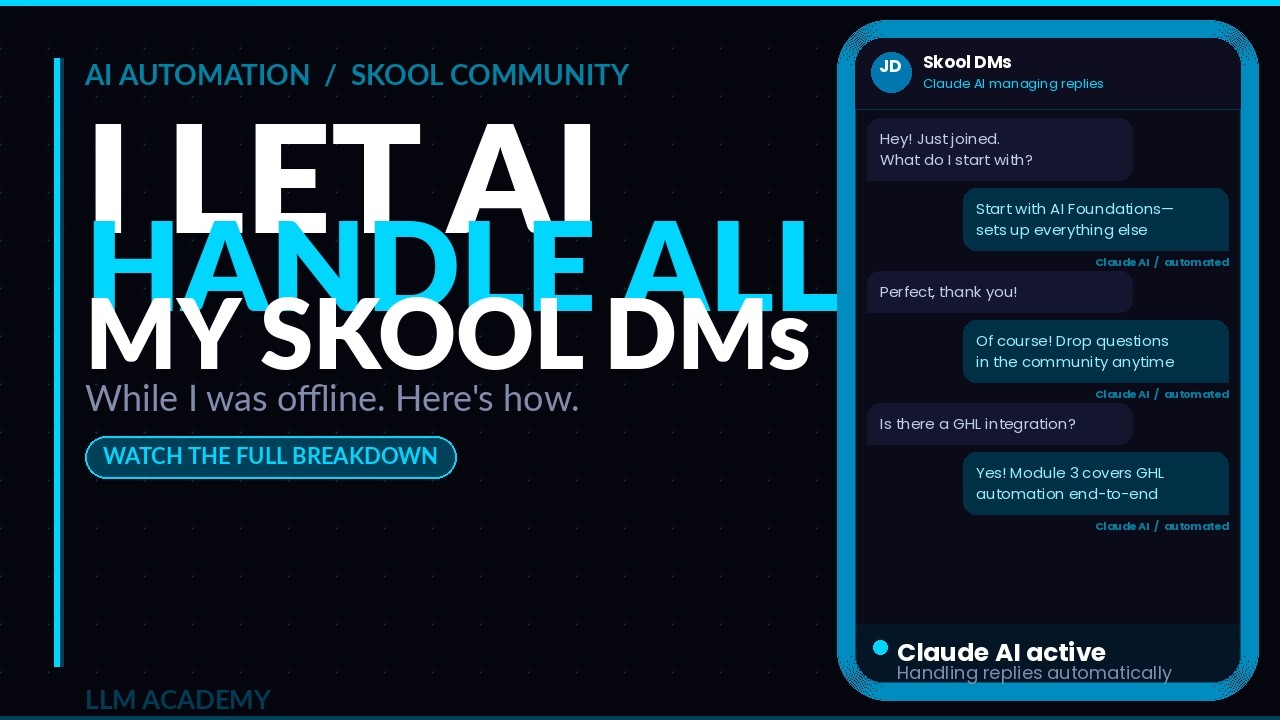 How I Used Claude Cowork to Automate Skool DMs