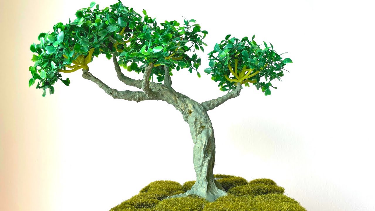 How to make Artificial bonsai tree at home | DIY Realistic Bonsai tree