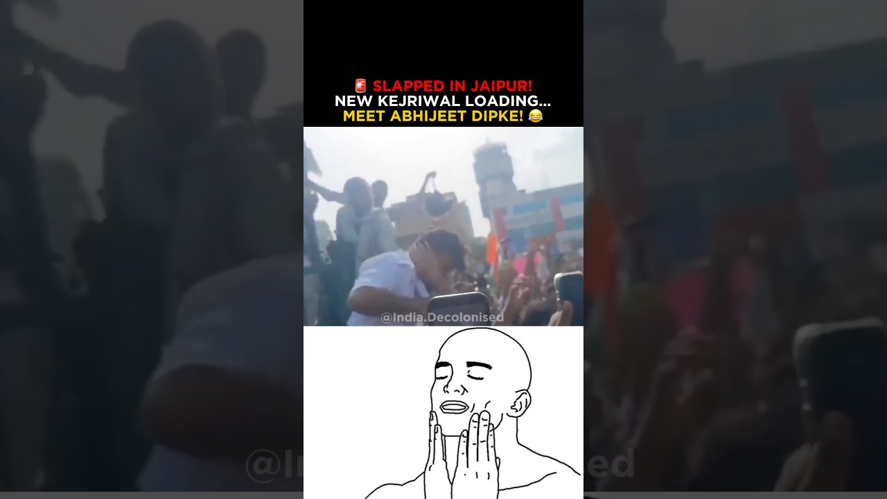 Cockroach Janta Party founder Abhijeet dipke  slapped during his protest in Jaipur