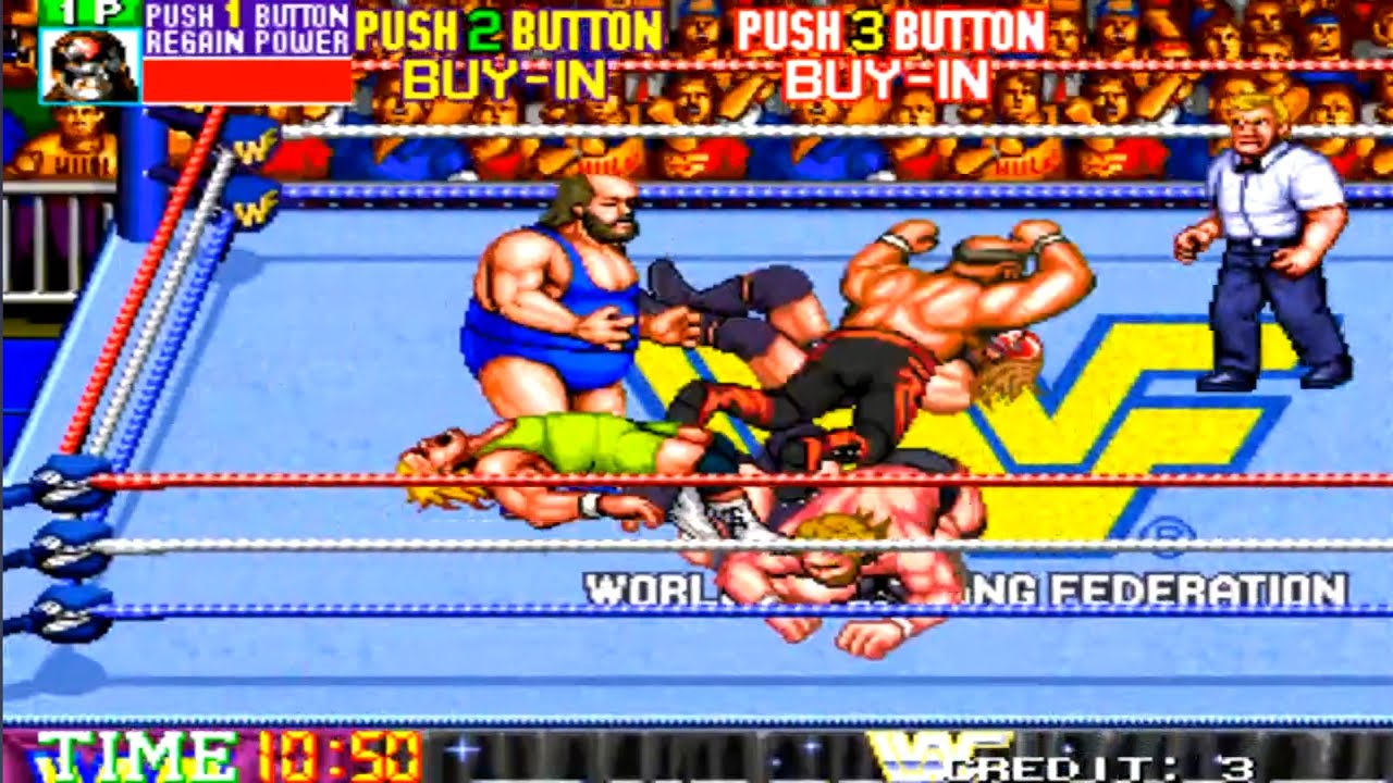 Playing as Crush - Ted DiBiase & Hawk BOTH PINNED ME!!!  Not Cool Bro!!!!!!!!!