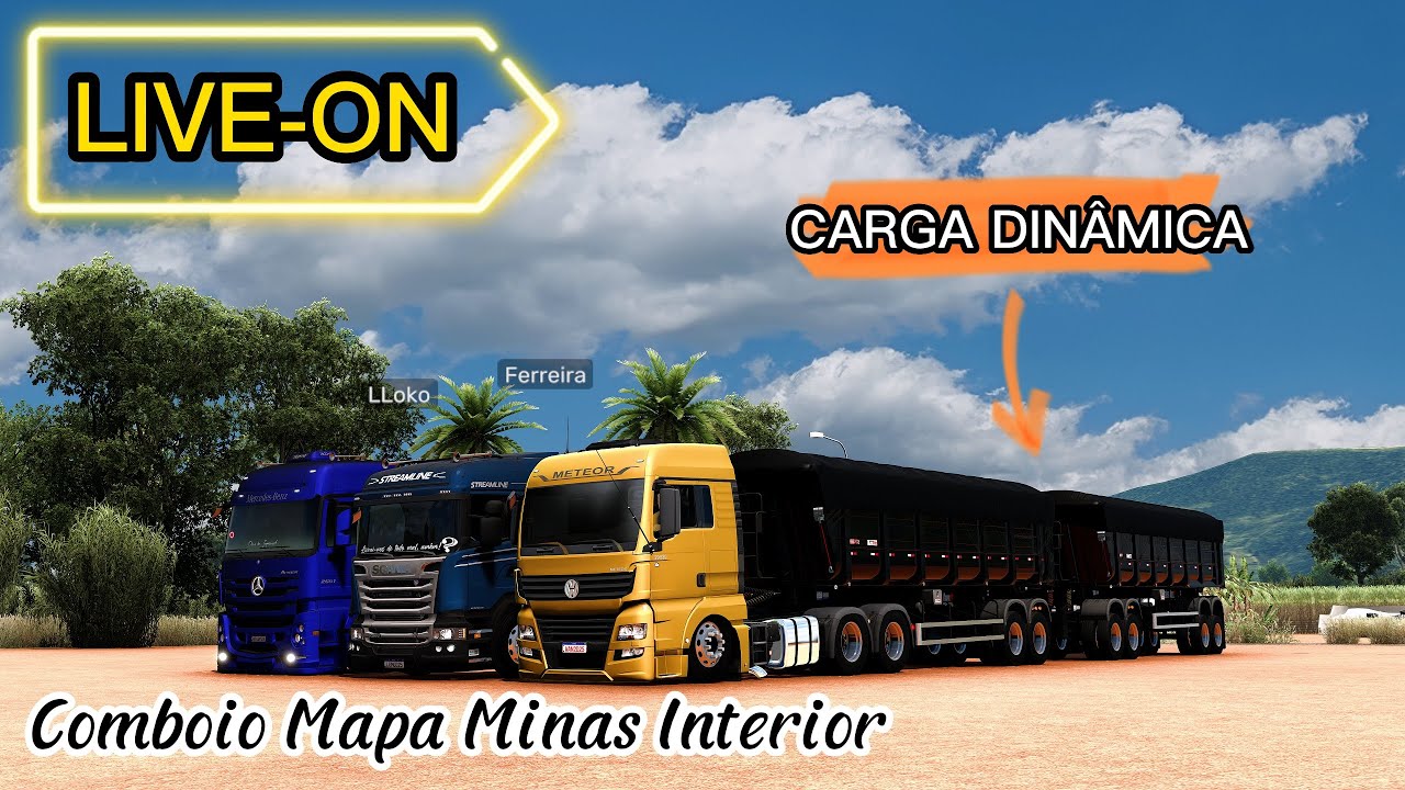 LIVE - COMBOIO PRIVADO | MAPA MINAS INTERIOR | Euro truck Simulator 2 #ETS2 #EUROTRUCK2