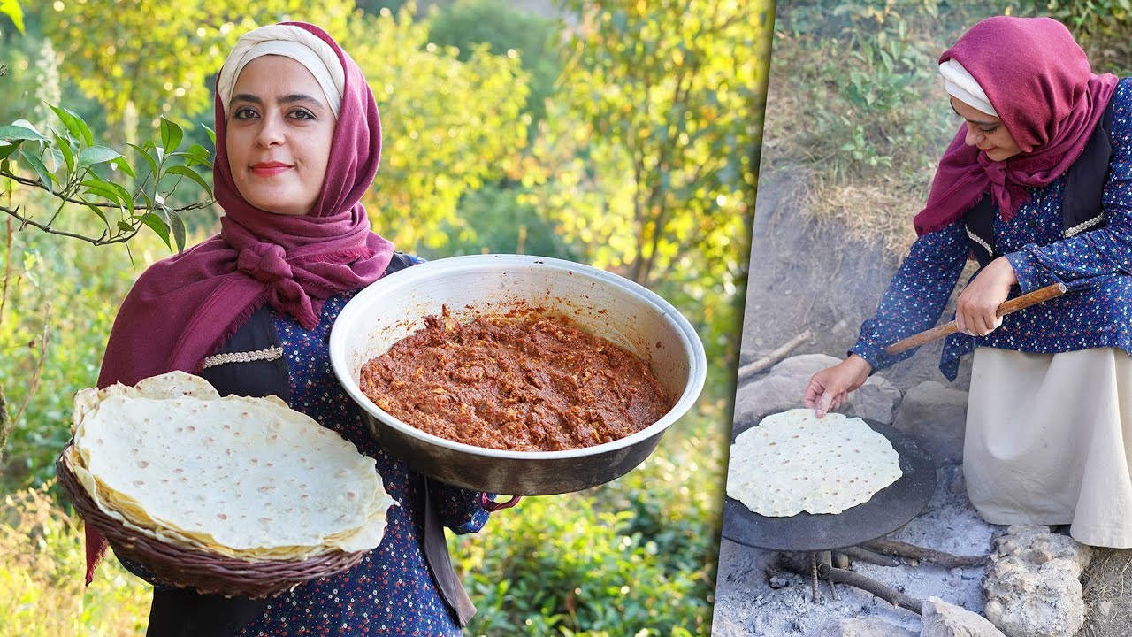 MIRZA GHASSEMI with TAFTOON BREAD | An Unforgettable, Tasty, and Easy-to-Cook Dish  | Rural Cuisine