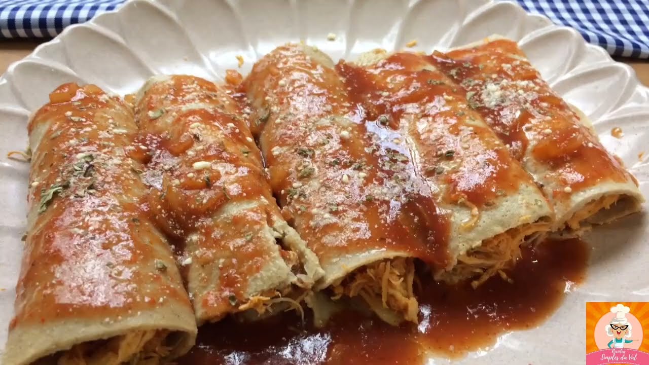 RECEITA DE PANQUECA DE AVEIA COM RECHEIO DE FRANGO