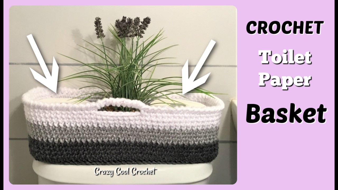 Crochet Rectangle Basket with Handles
