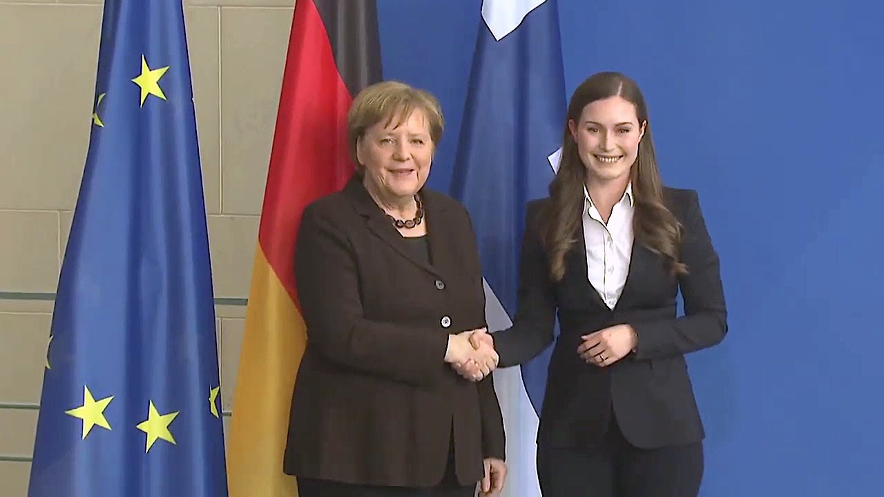 19.02.2020 - PK Angela Merkel & Sanna Marin (deutsch) - EU-Sonderrat / MFR / AfD / CDU-Vorsitz