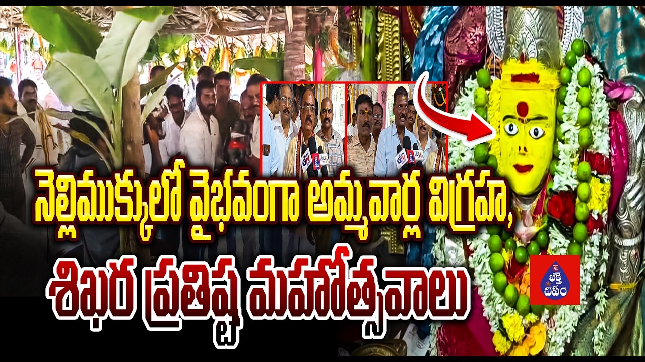 నెల్లిముక్కులో వైభవంగా అమ్మవార్ల విగ్రహ, శిఖర ప్రతిష్ట మహోత్సవాలు
