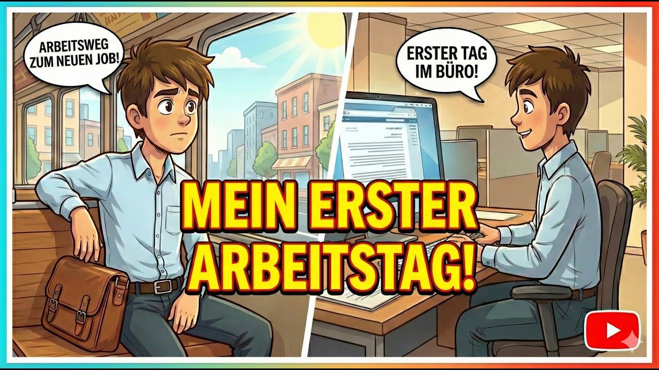 Learn German with A1/A2 Level Story for Beginners | Bens erster Tag im neuen Job