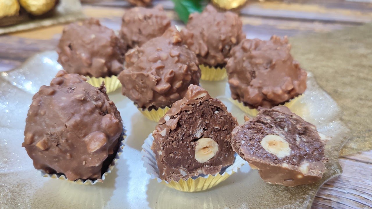 BOMBONES FERREROS ROCHER CASEROS, totalmente deliciosos y adictivos!!!!!