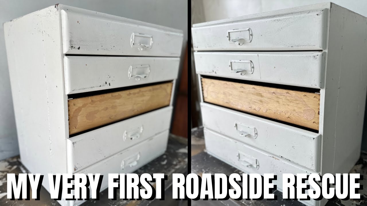 SHOCKING makeover of this FREE ROADSIDE dresser I FOUND || CAN this be SAVED from the LANDFILL