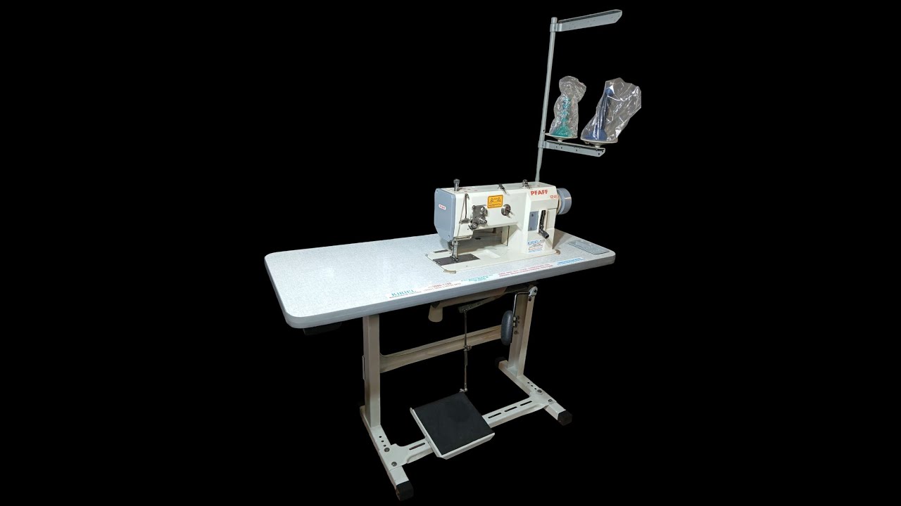 Pfaff 1245 para costura industrial reta transporte triplo para materiais sintéticos e outros