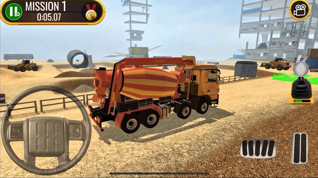 Cement Mixer Truck Driving ! Construction Site Truck Driver Ios Android Gameplay