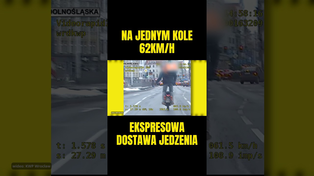 🍔🍕🍣 Ekspresowa dostawa jedzenia na jednym kole… ponad 60 km/h 😳 