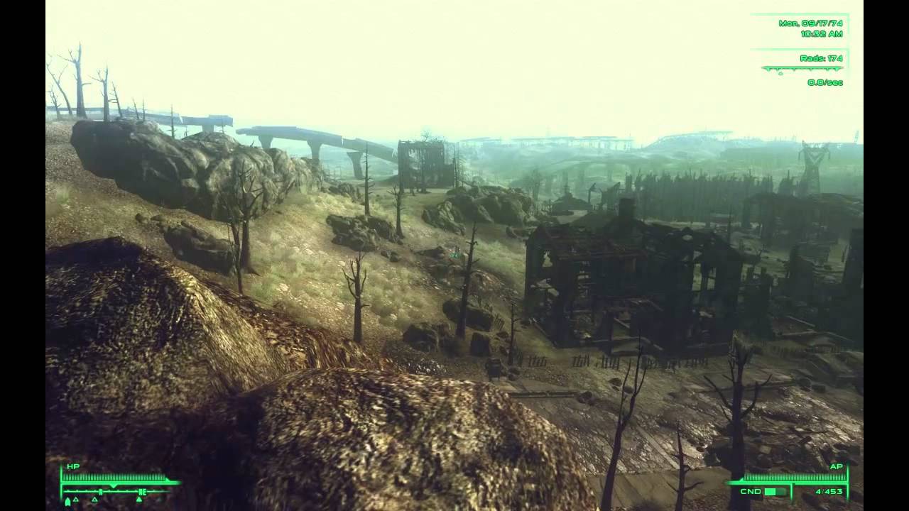 Fallout 3 with ENB Series graphics mod and NMC Textures hires textures (HD)