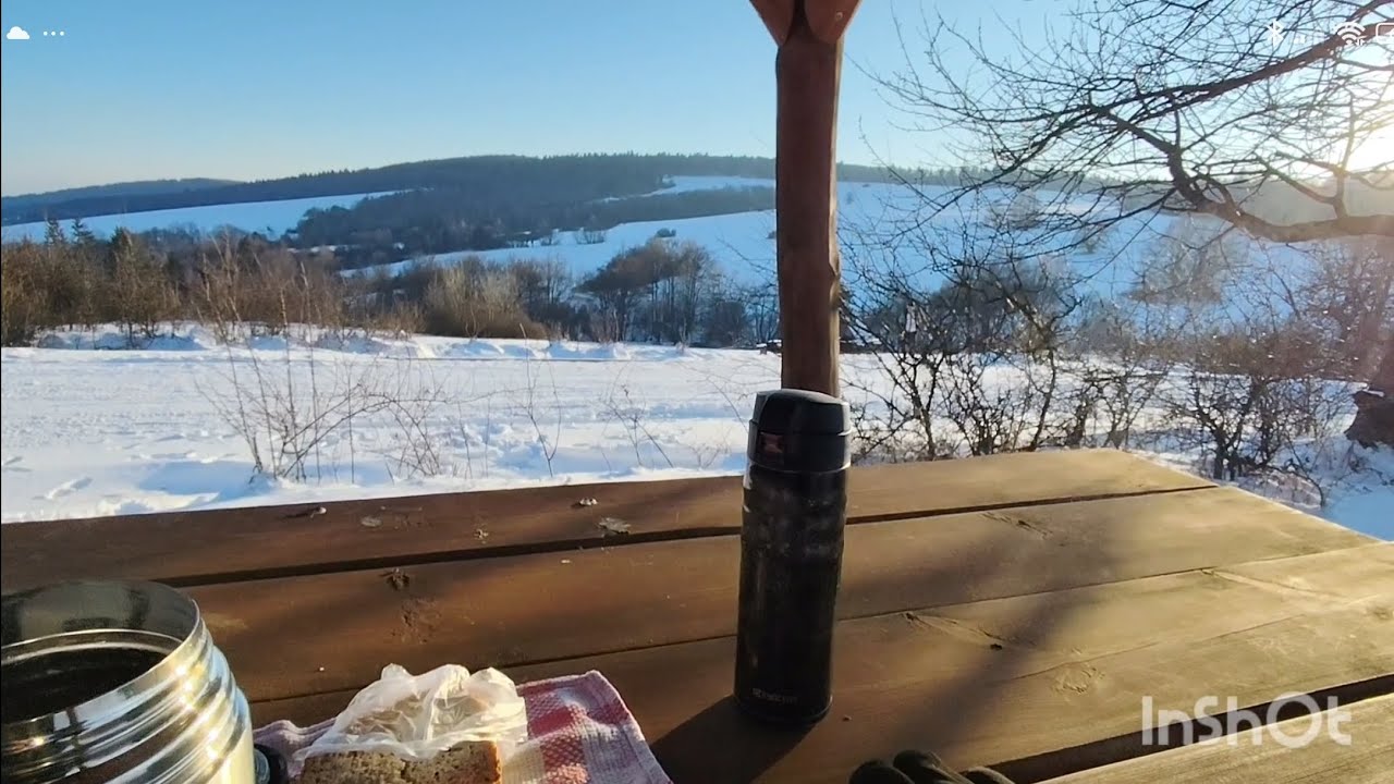 😀 zupka przy minus 4 stopniach w Magurskim Parku Narodowym 