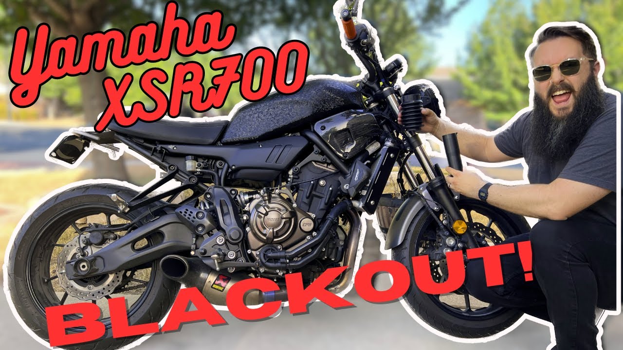 Blacking out the Yamaha XSR700!!! 