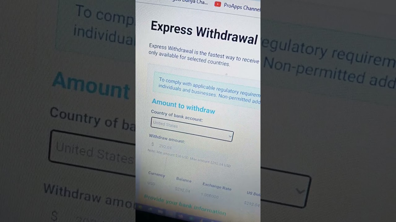 The minimum amount we can withdraw from the Freelancer via Express Withdrawal in Pakistan