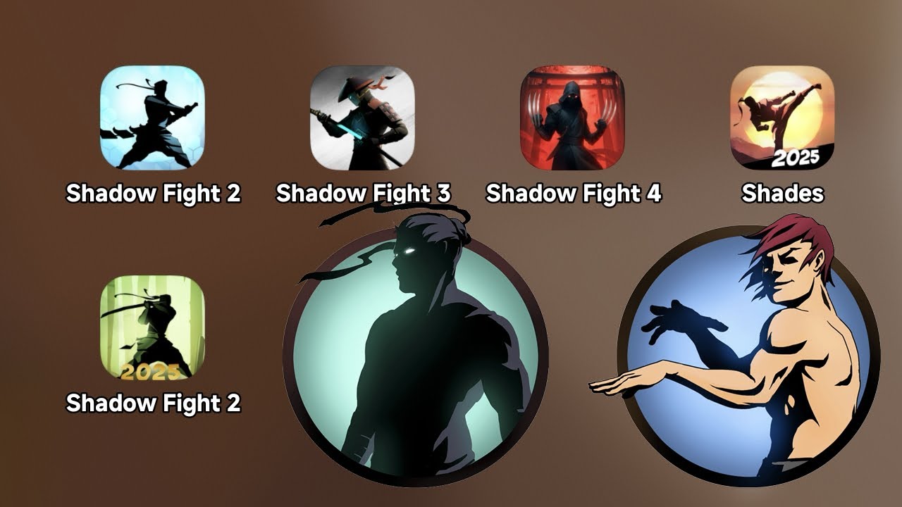 Shadow Fight 2: Special Edition,Shadow Fight 3,Shadow Fight 4: Arena,Shades: Shadow Fight Roguelike