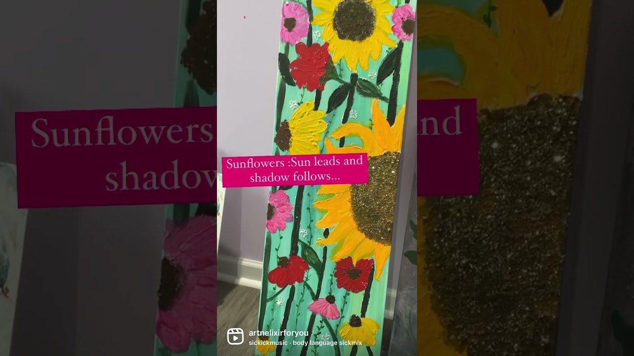 Radiant Summer Sunflowers:A Textured Painting #artisticjourney #artistictalent #artlovers #canvasart