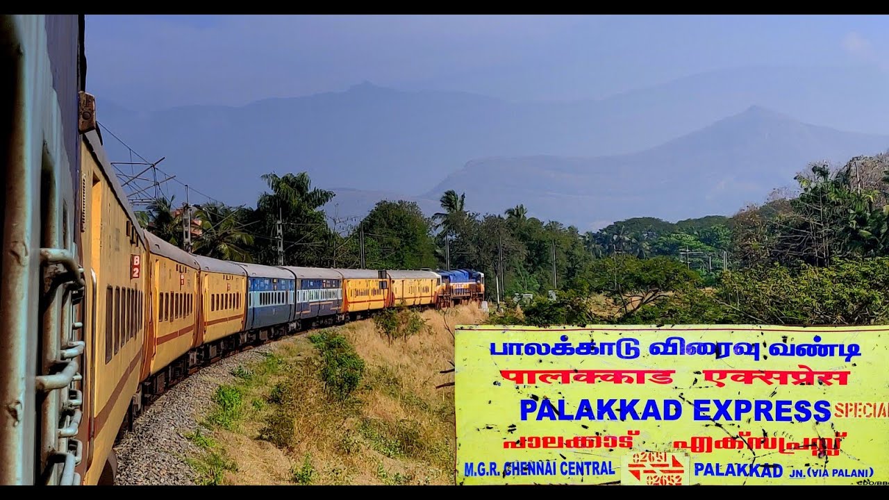 Chennai to Palakkad via Palani | Scenic Train Journey on Dindigul - Pollachi Route on Palakkad SF
