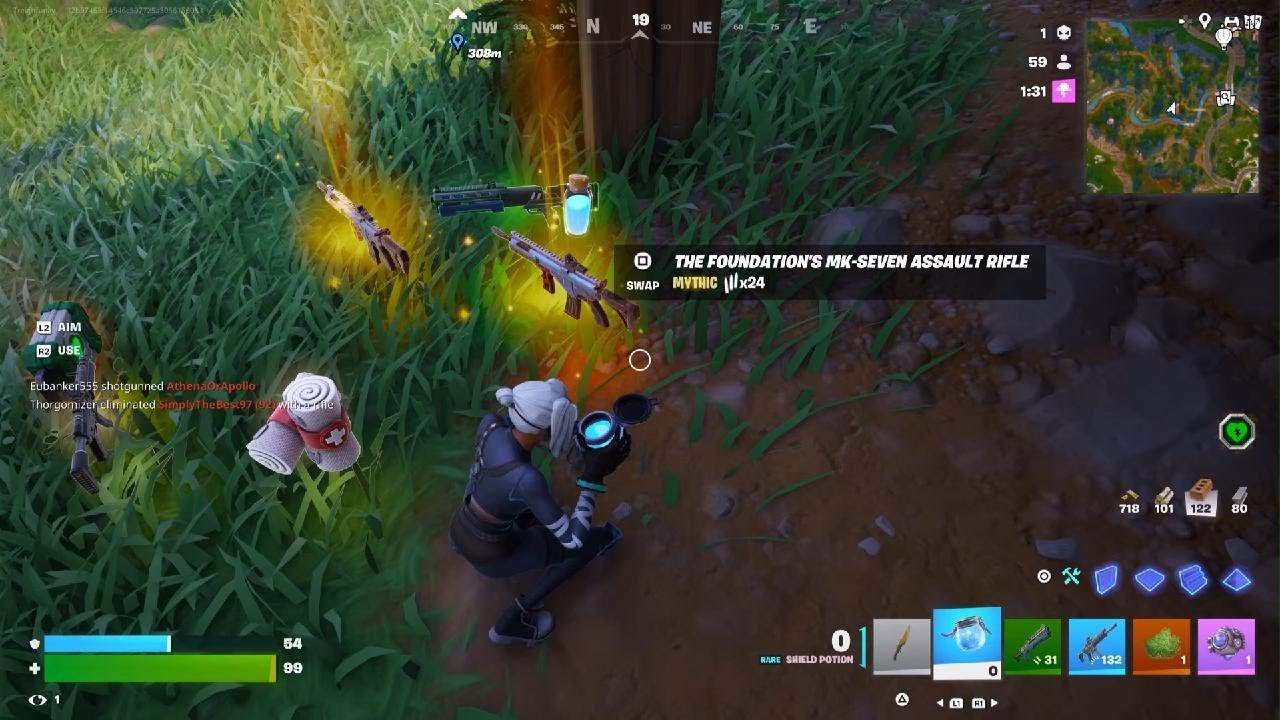 Playing a match of battle royale getting 3rd