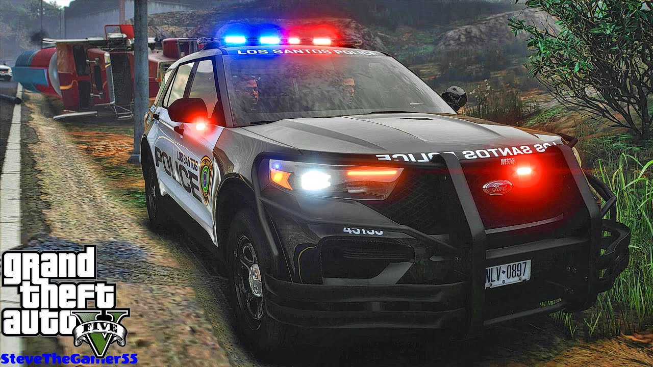 Playing GTA 5 As A POLICE OFFICER City Patrol| HPD|| GTA 5 Lspdfr Mod| 4K