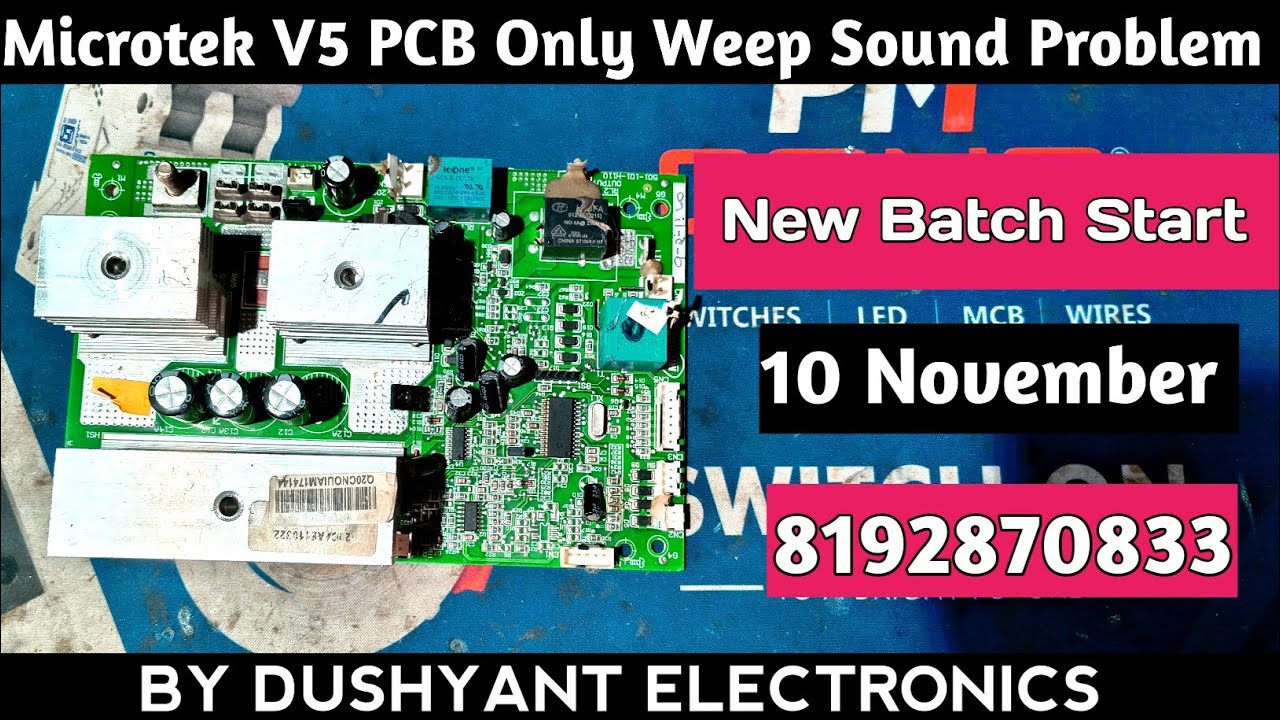 Microtek V5 PCB only weep Sound Problem || Dushyant Electronics