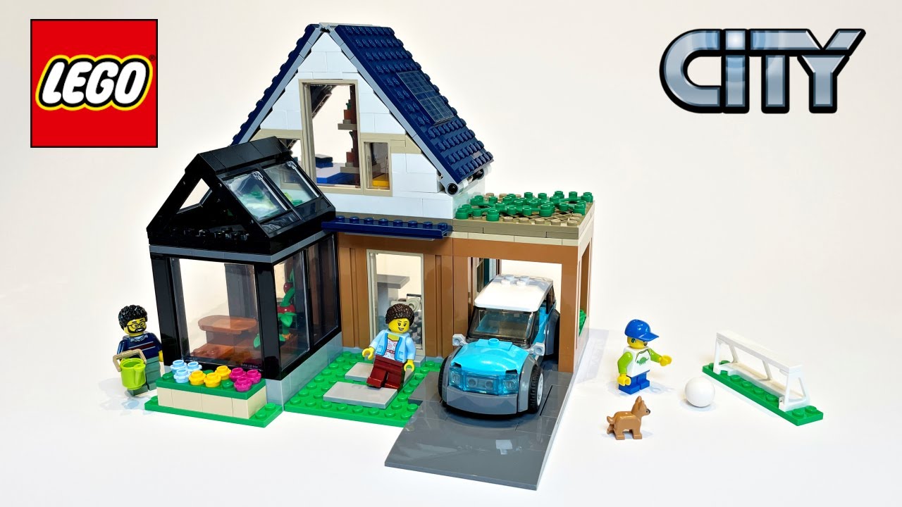 LEGO City Familienhaus mit Elektroauto (60398) - Speed build