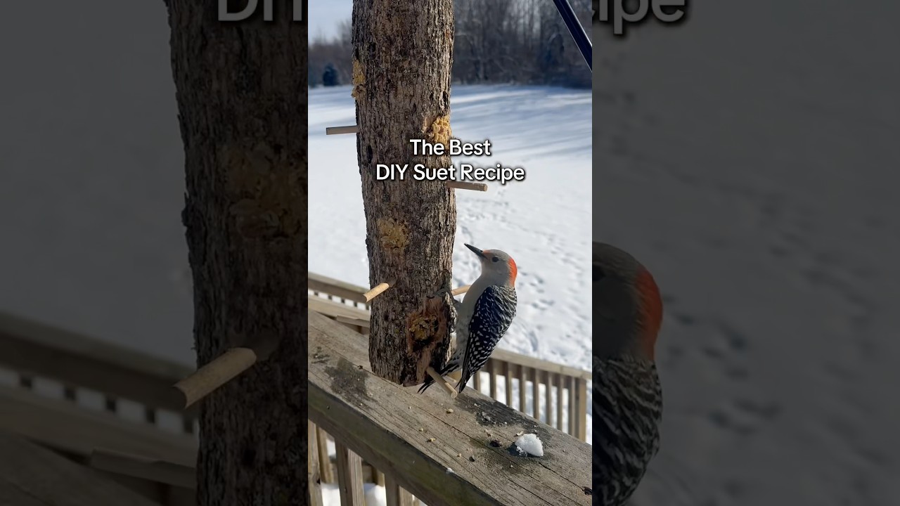 🐦SAVE THIS! DIY bird seed suet recipe #birds #birdwatching #birdfeeder #birdfeeding