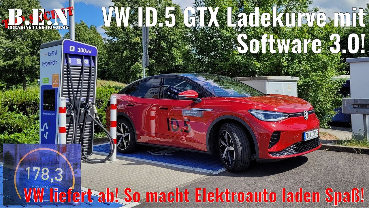 VW liefert mit Software 3.0 ab: Am Schnelllader mit dem VW ID.5 GTX - So macht Laden Spa&szlig;! 😍😎