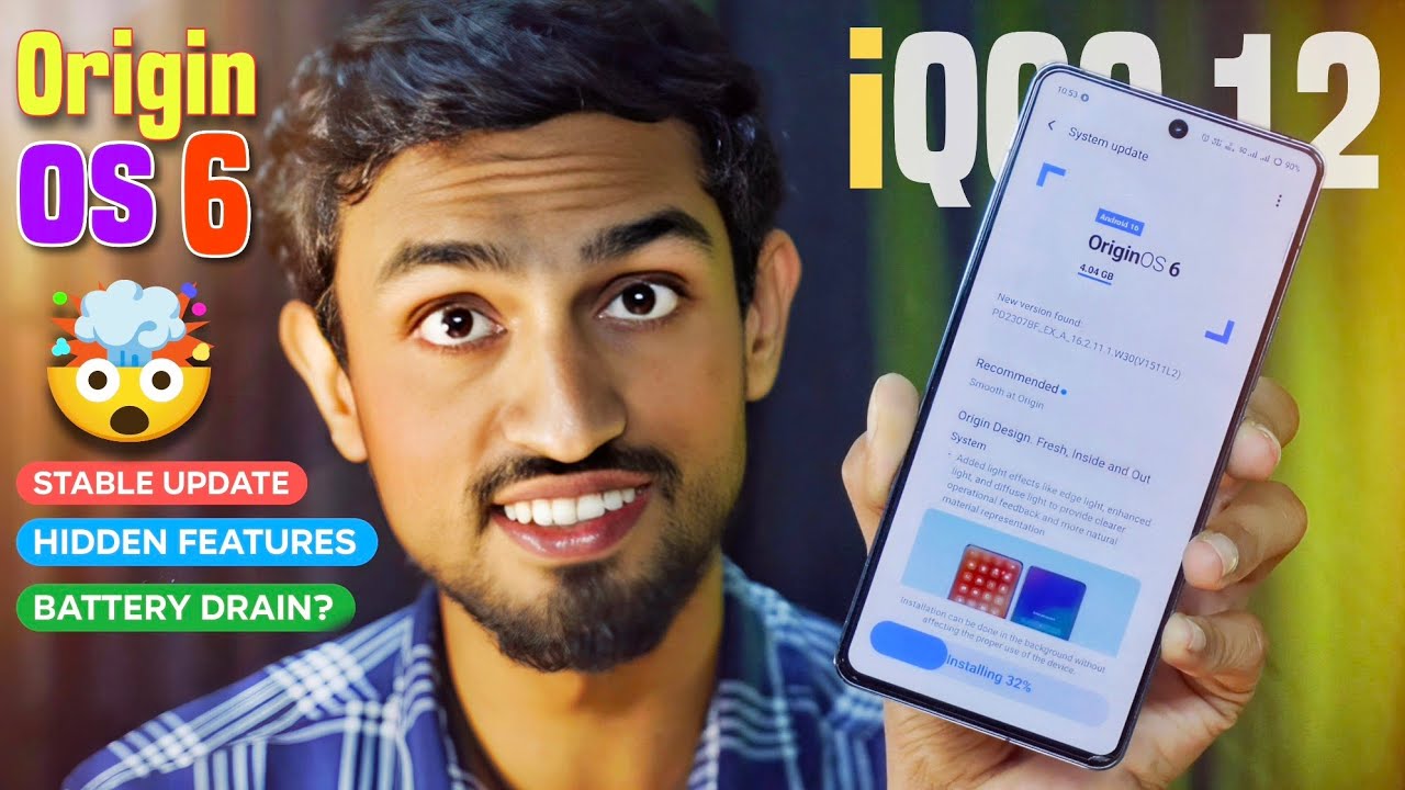 OriginOS 6 Stable Update on iQOO 12: Top Hidden Features & Battery Life Test! 🔥