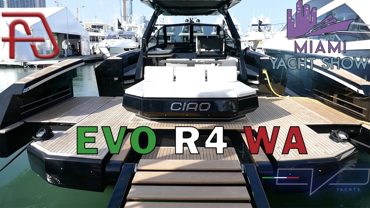 Debut of Unique Italian EVO Yachts' EVO R4 WA (Walk Around) at Miami Yacht Show - MYS 2020