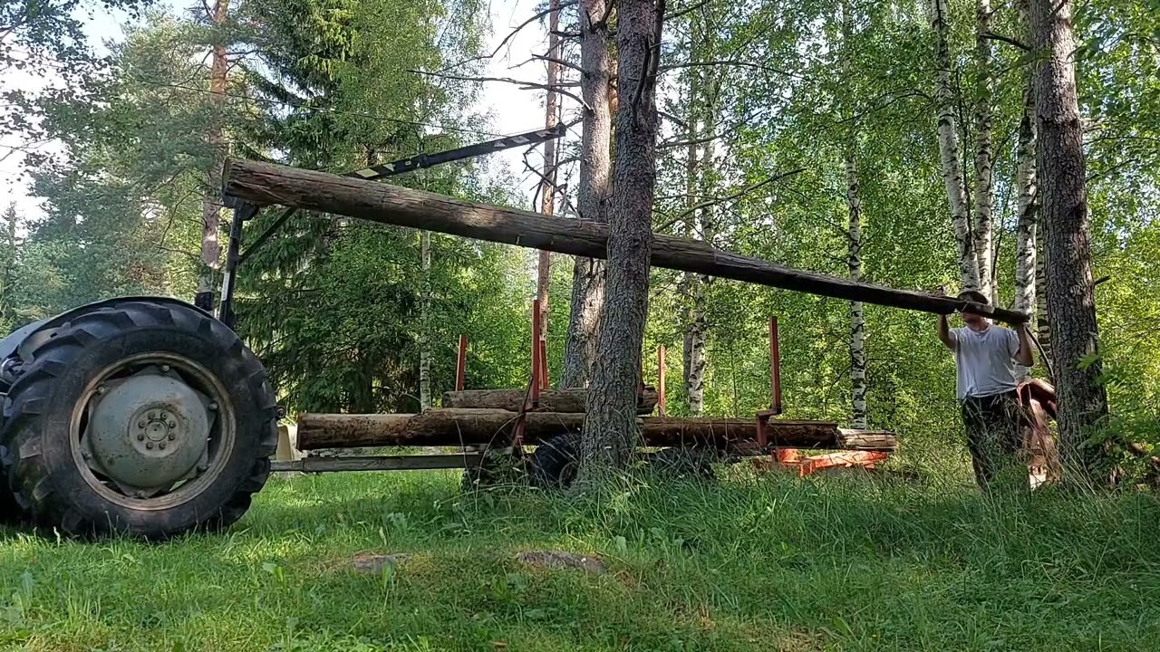 ferguson tef 12V winch lifting logs