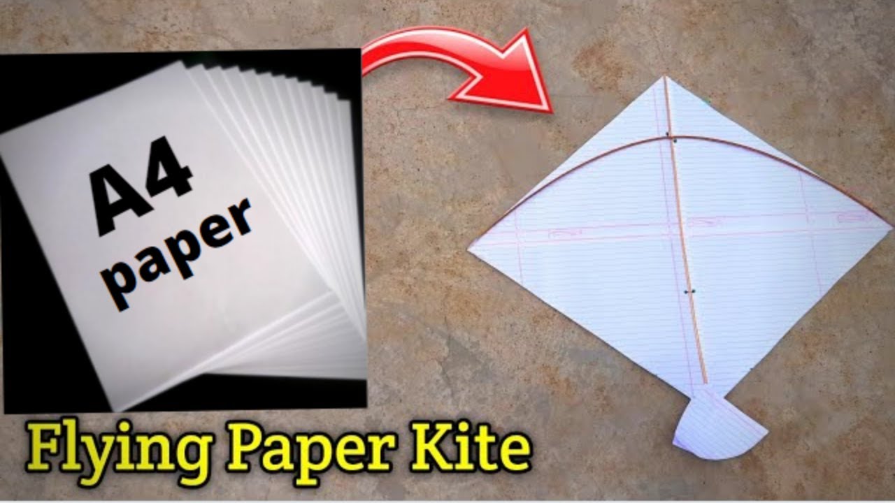 How to make kite🔥 how to make note book paper kite🔥A4 paper kite🔥
