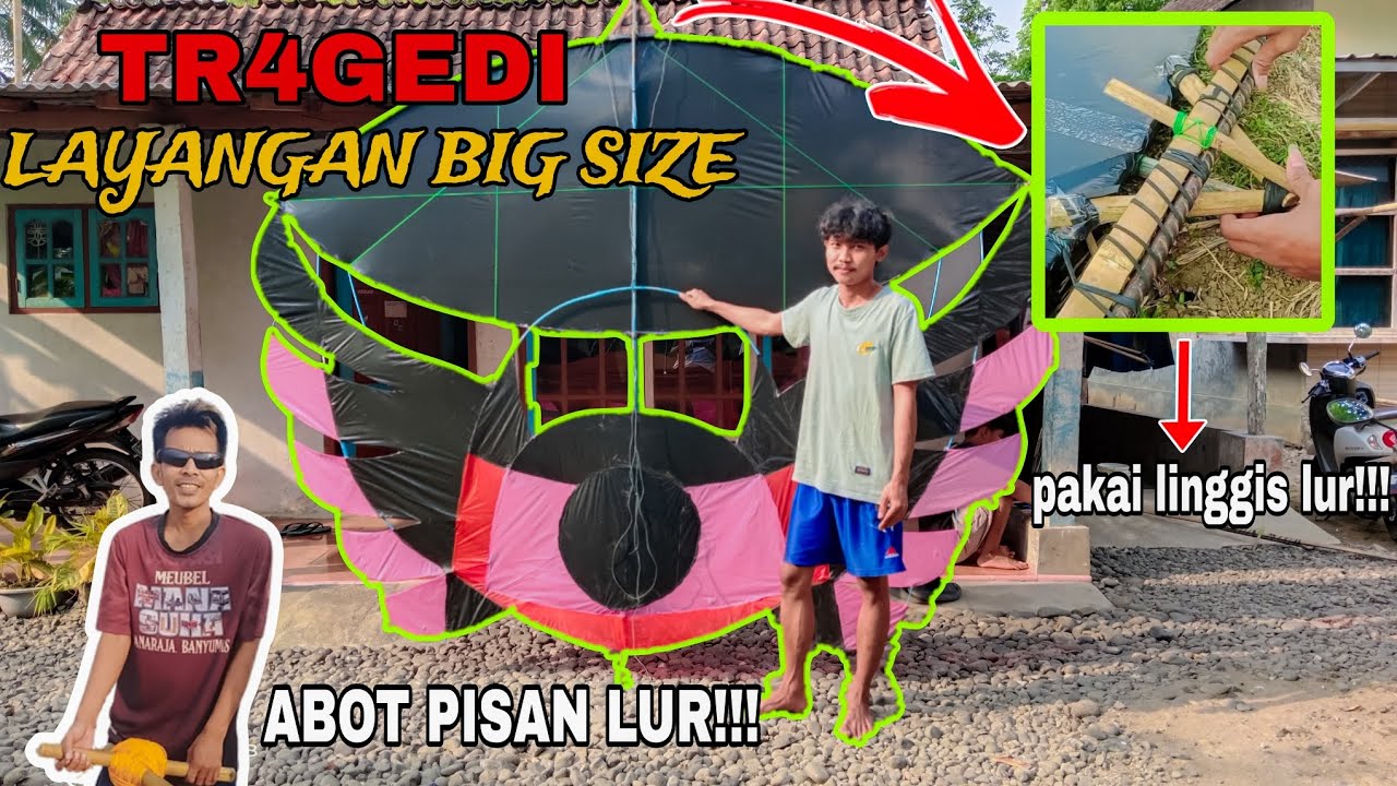 MENERBANGKAN LAYANGAN RAM-RAMAN EMPET BESAR,HAMPIR MEMAKAN K0RB4N!!