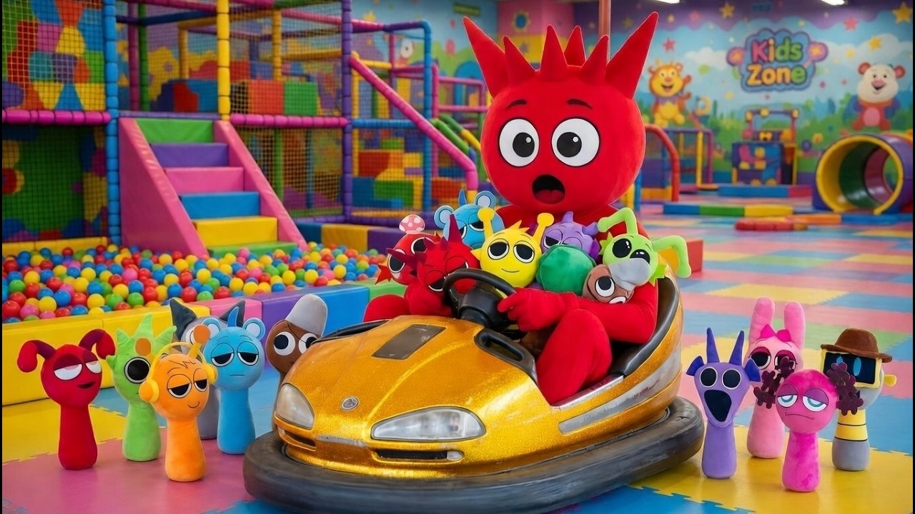 What Happens When Red Drives a Bumper Car in the Ball Pool  Sprunki Adventure
