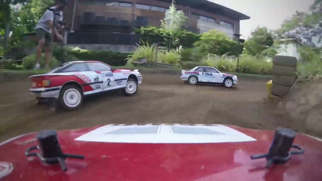 Tamiya TT02 Chasing a Pair of Tamiya XV01’s
