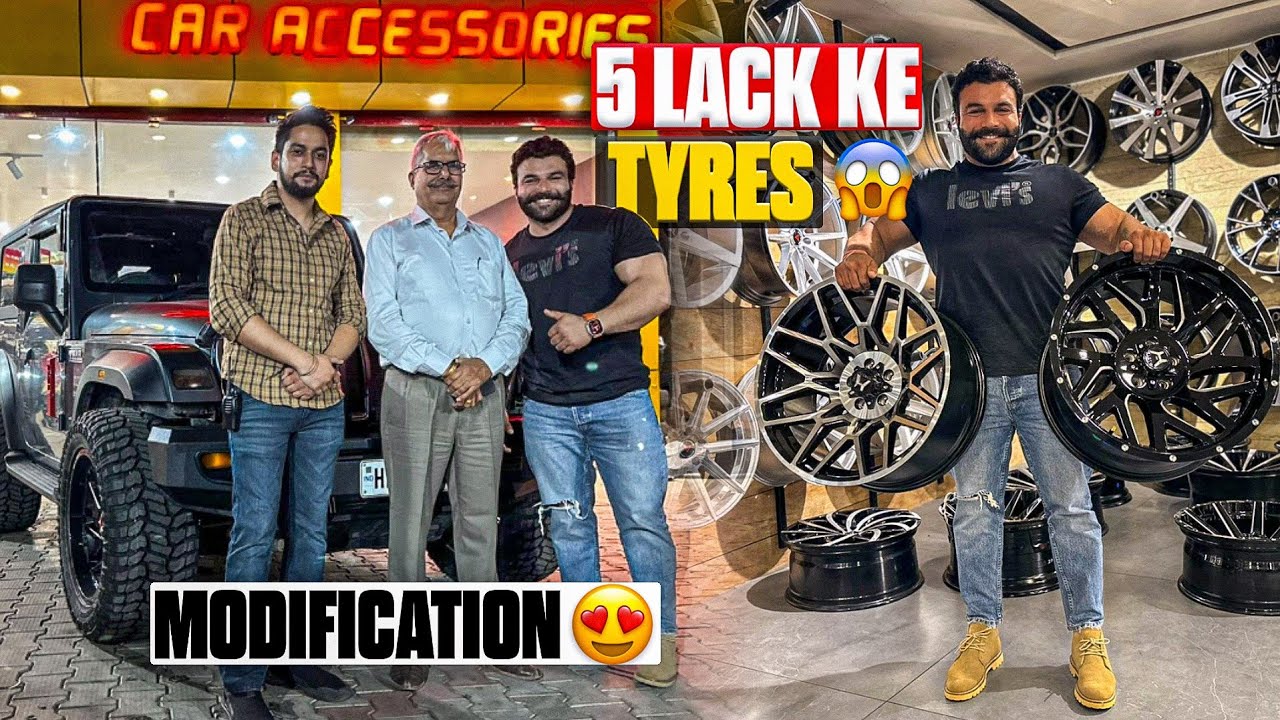 Thar Mai New Tyres Dalva Liye 😍 | Mota Kharcha | Thar One In India Modification Shuru 😱
