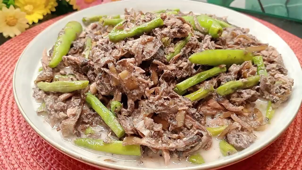 Napakasarap na Ginataang Puso ng Saging with Sitaw & Tuna Twist