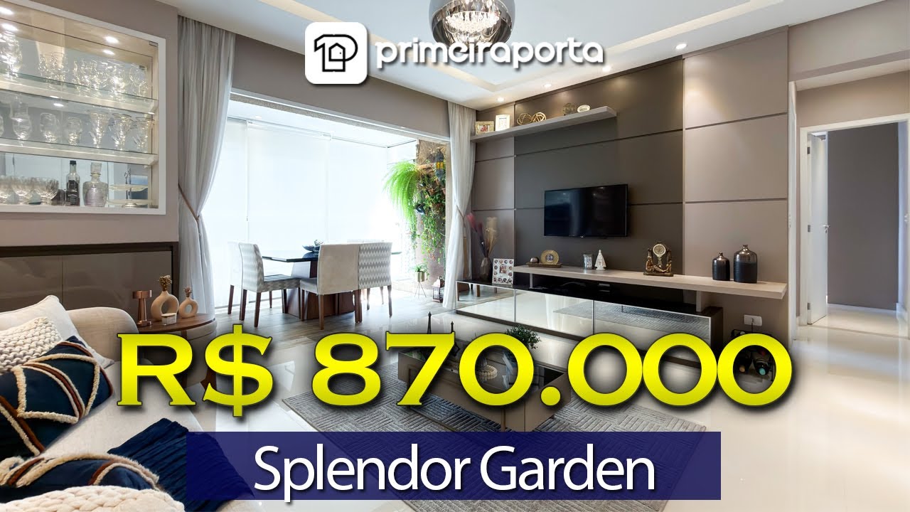 LINDO APARTAMENTO COM 75M DE 2 QUARTOS SENDO 1 SUÍTE NO SPLENDOR GARDEN, CONDOMÍNIO CLUBE! 2 VAGAS!